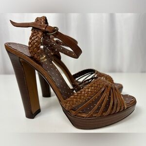 NWT Moschino Strappy Brown Sandals Size 7.5